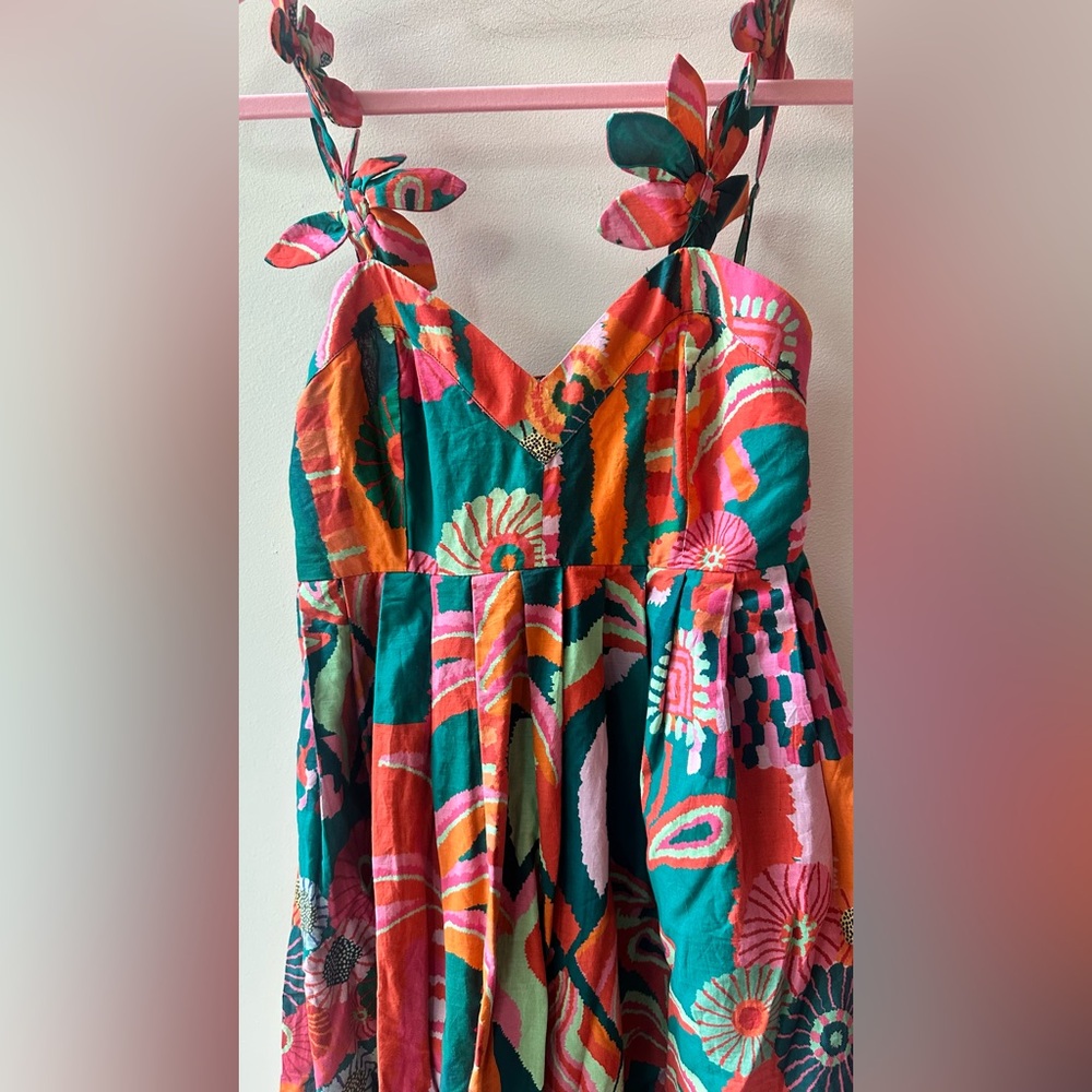 Farm Rio x Anthropologie Tropical Pleated Midi Dress - Picture 13 of 15
